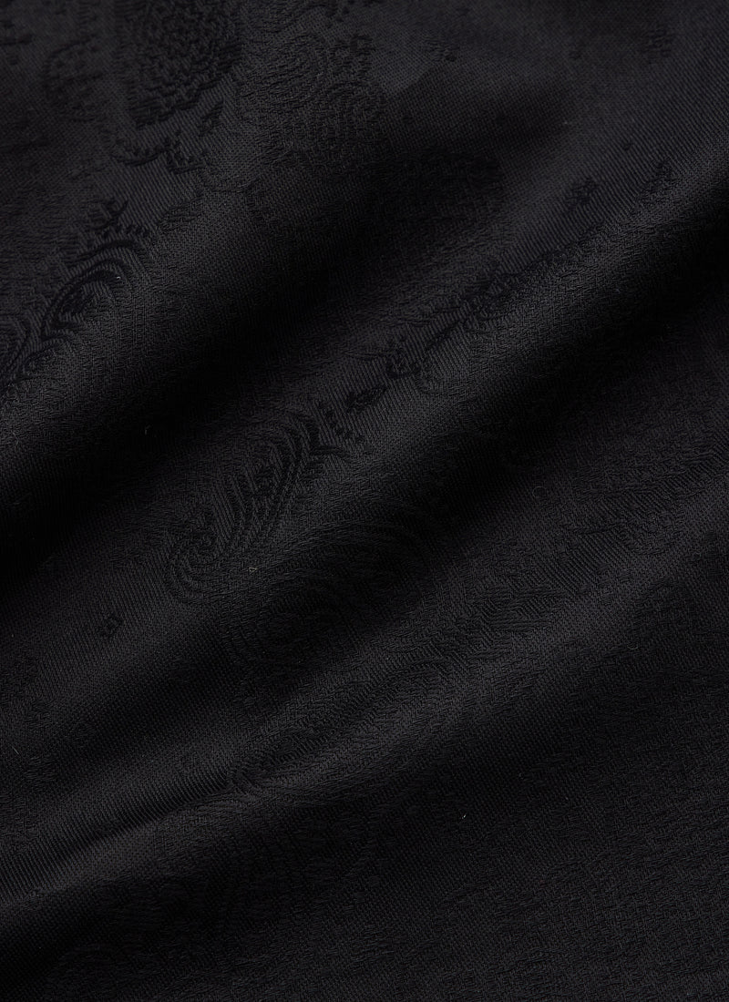 PAISLEY COMBINATION S/S SHIRT-BLACK