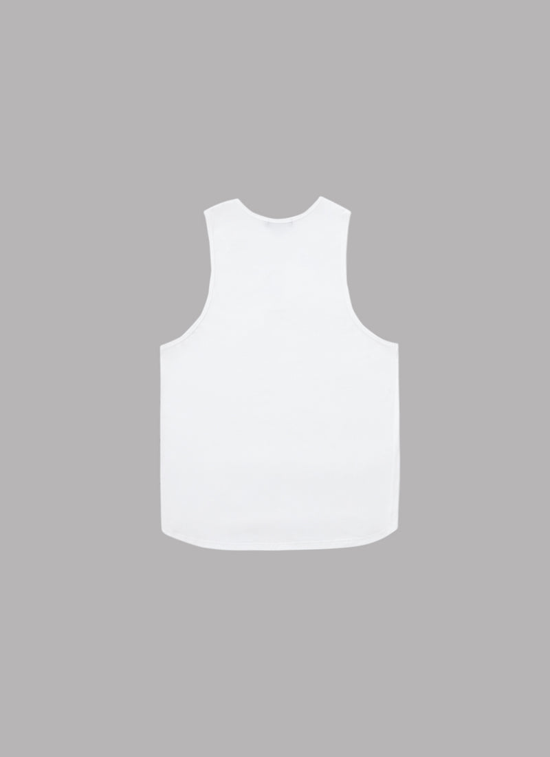 BASIC LOGO LAYERED TANK TOP-WHITE