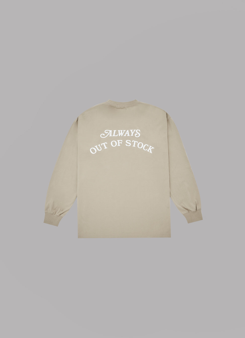 BASIC LOGO L/S TEE - SILVER GRAY x OFF WHITE