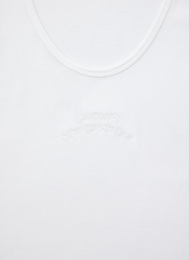 BASIC LOGO LAYERED TANK TOP-WHITE