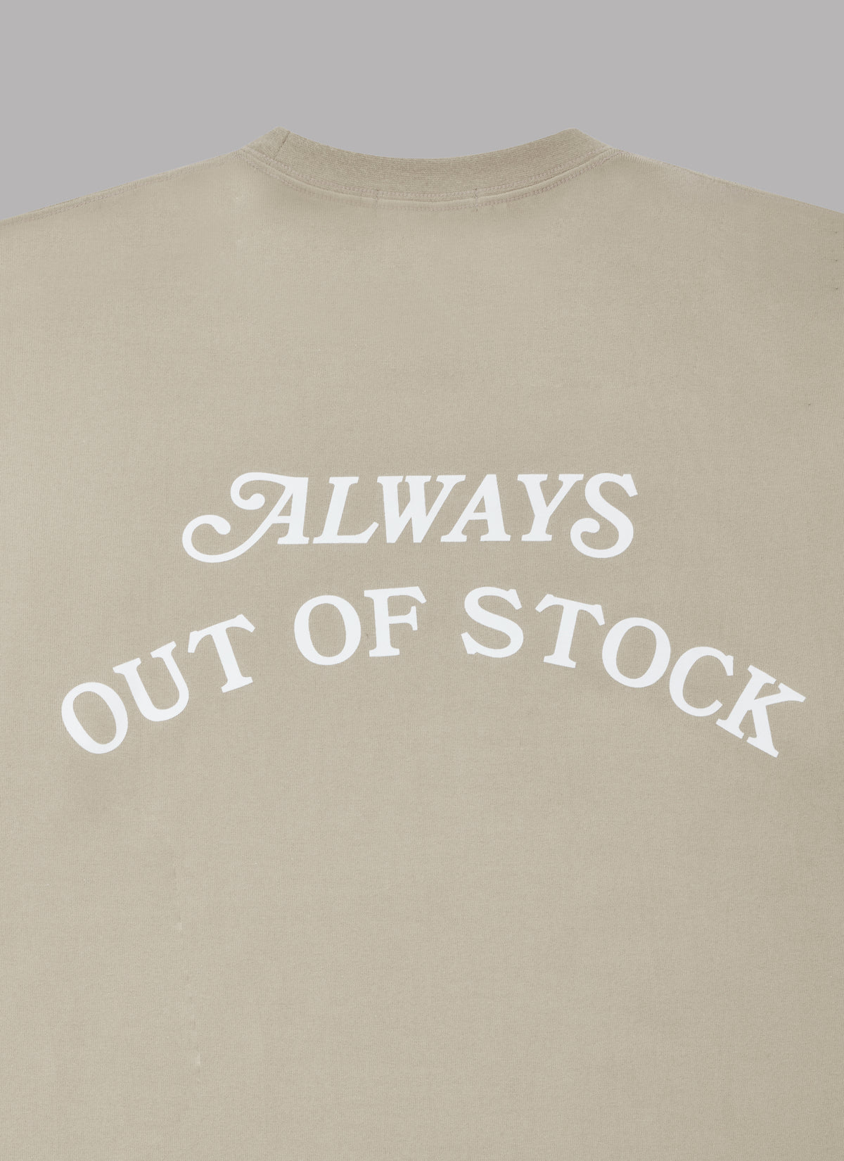 BASIC LOGO L/S TEE - SILVER GRAY x OFF WHITE