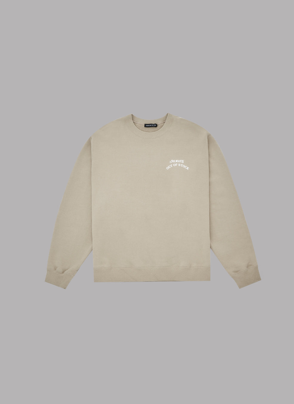 BASIC LOGO CREWNECK - SILVER GRAY x OFF WHITE