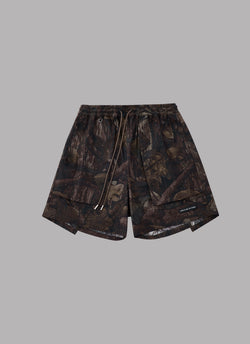 CAMO SWITCHED BAKER SHORTS-BROWN