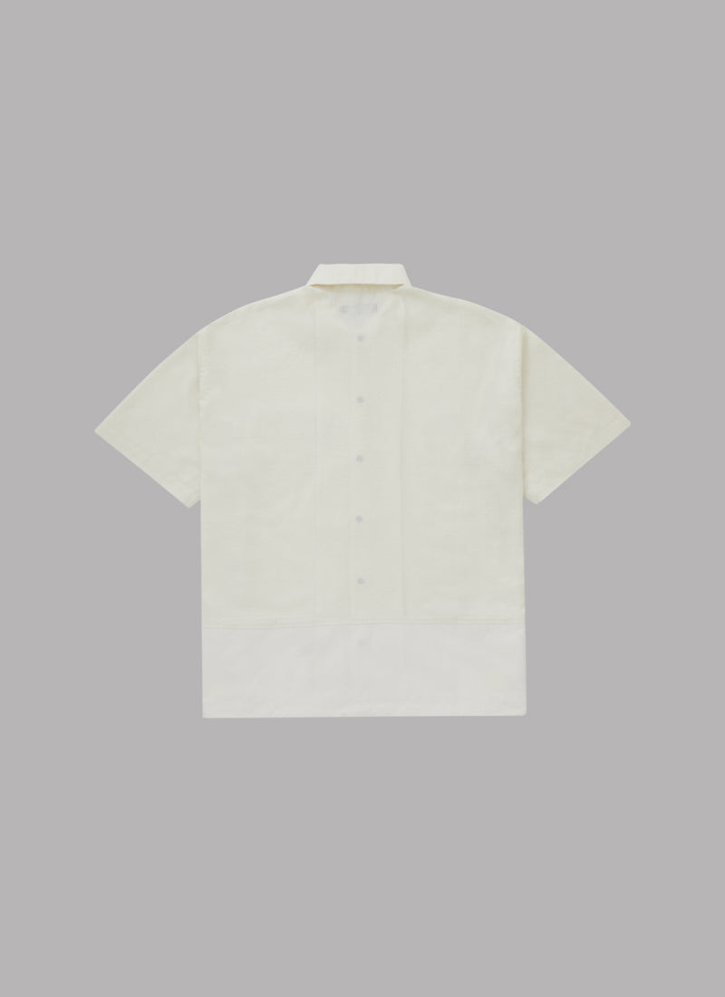 PAISLEY COMBINATION S/S SHIRT-WHITE