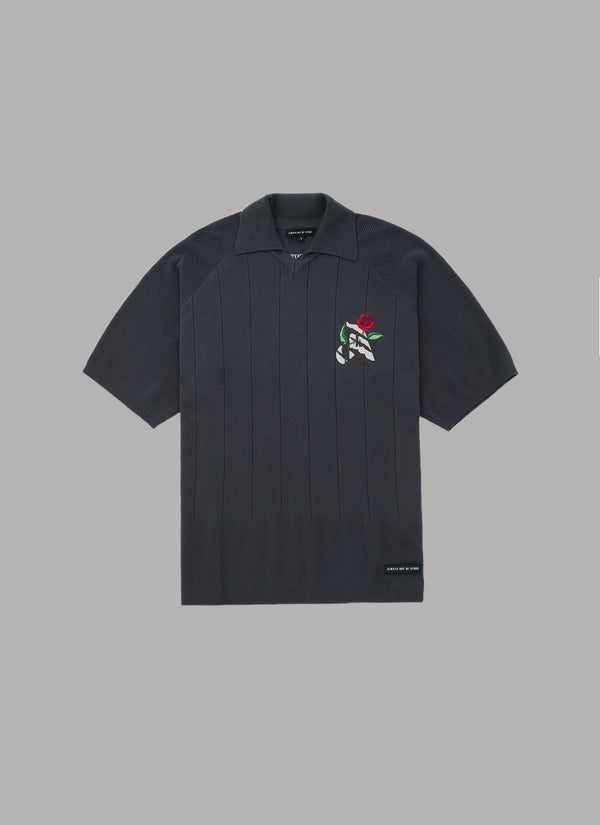 FOOTBALL KNIT SHIRT-DARK GRAY