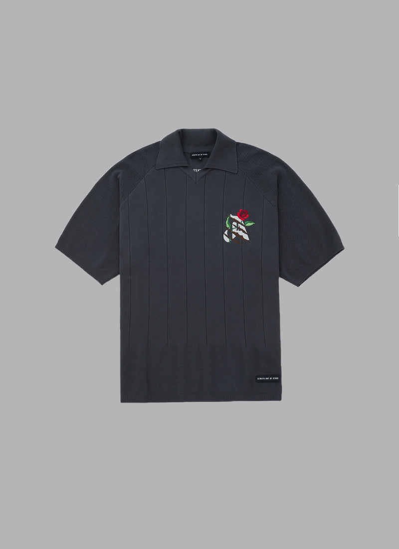 FOOTBALL KNIT SHIRT-DARK GRAY