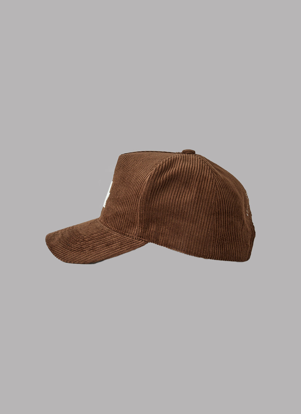 LA LOGO CORDUROY ADJUSTABLE CAP-BROWN
