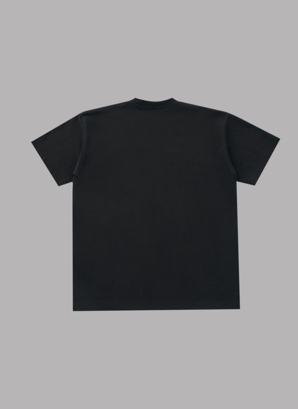 DOUBLE POCKET SUPIMA S/S TEE-BLACK