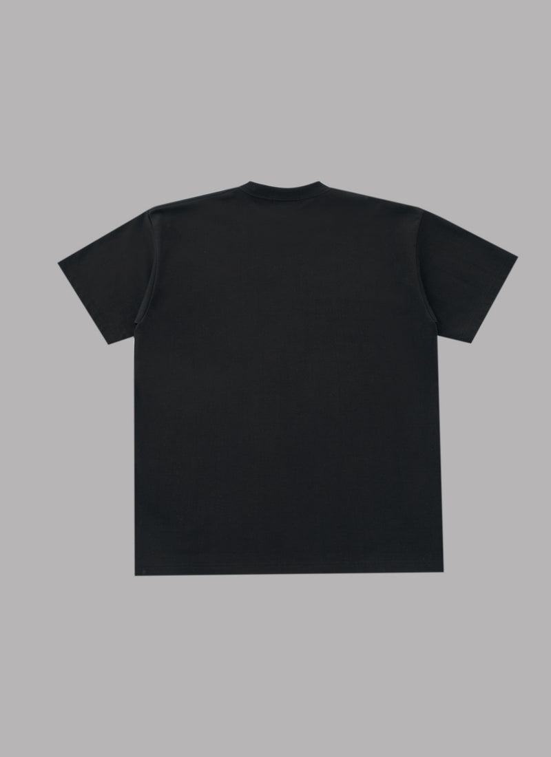 DOUBLE POCKET SUPIMA S/S TEE-BLACK