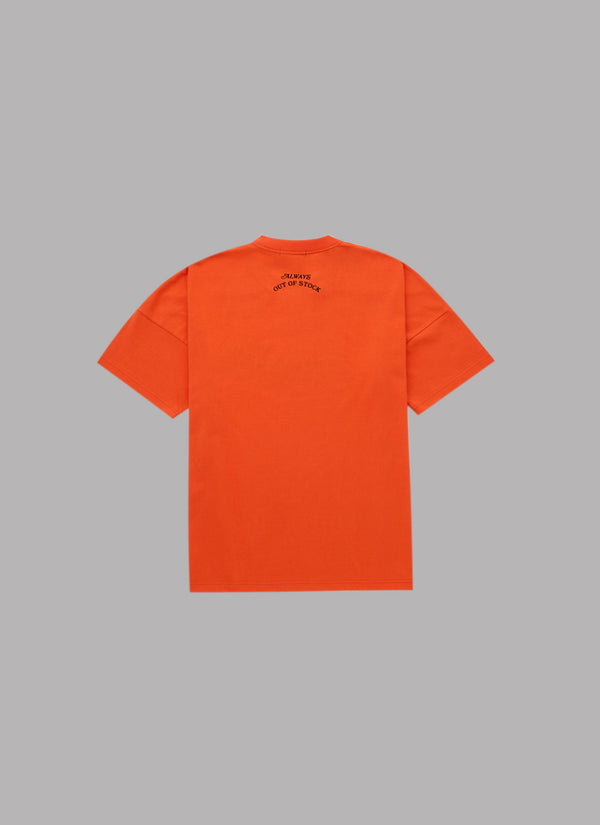 GRAFFITI LOGO DROP S/S TEE-ORANGE