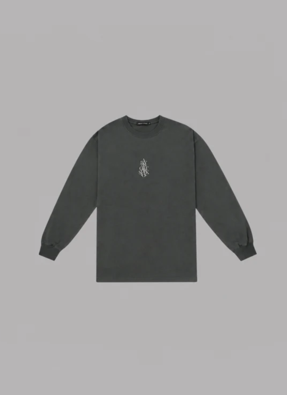 OVERLAP L/S TEE - CHARCOAL