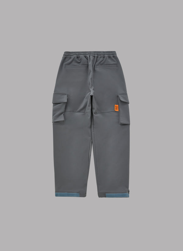 SIDE BUTTON JOGGER CARGO-CHARCOAL