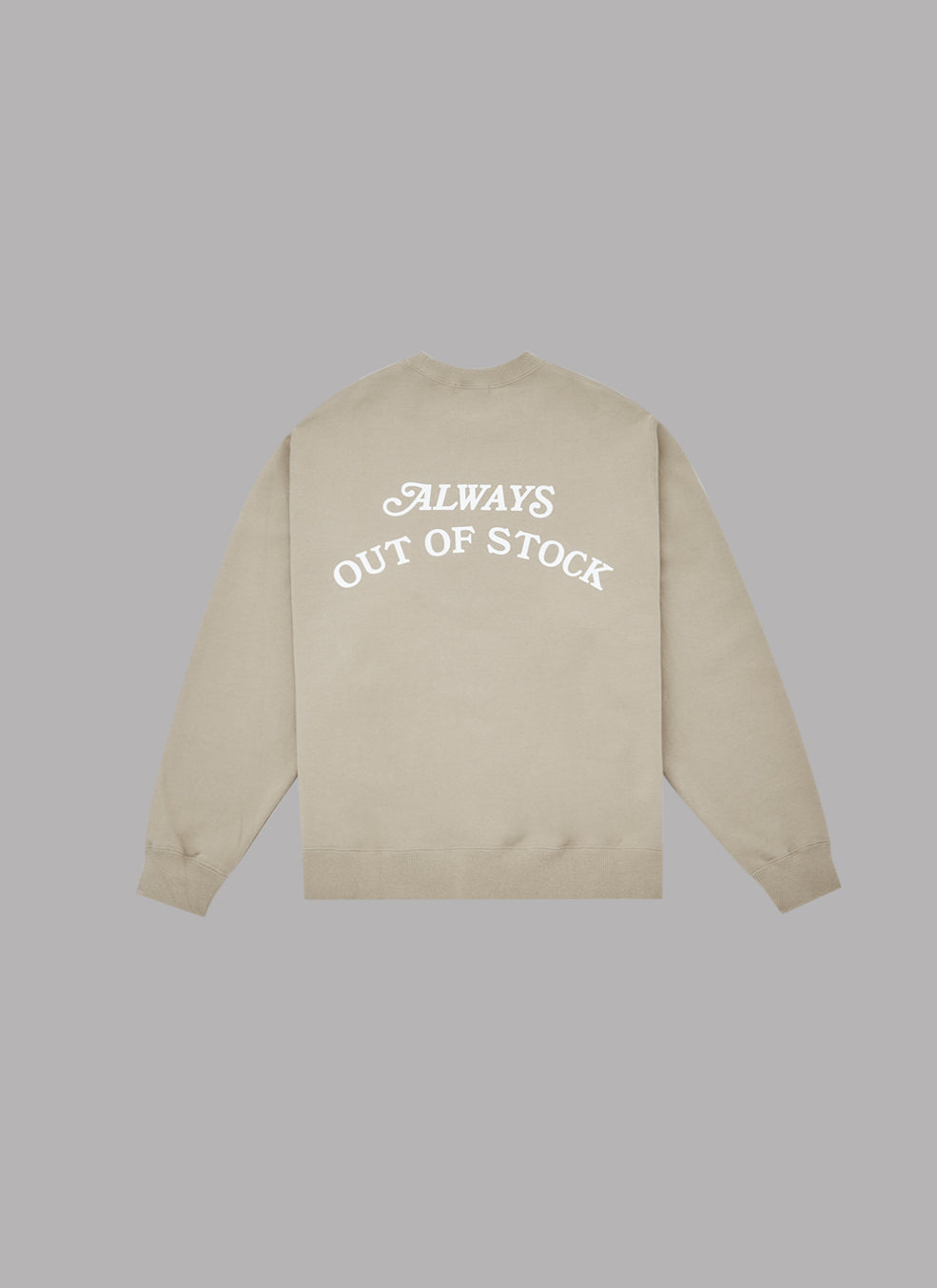 BASIC LOGO CREWNECK - SILVER GRAY x OFF WHITE