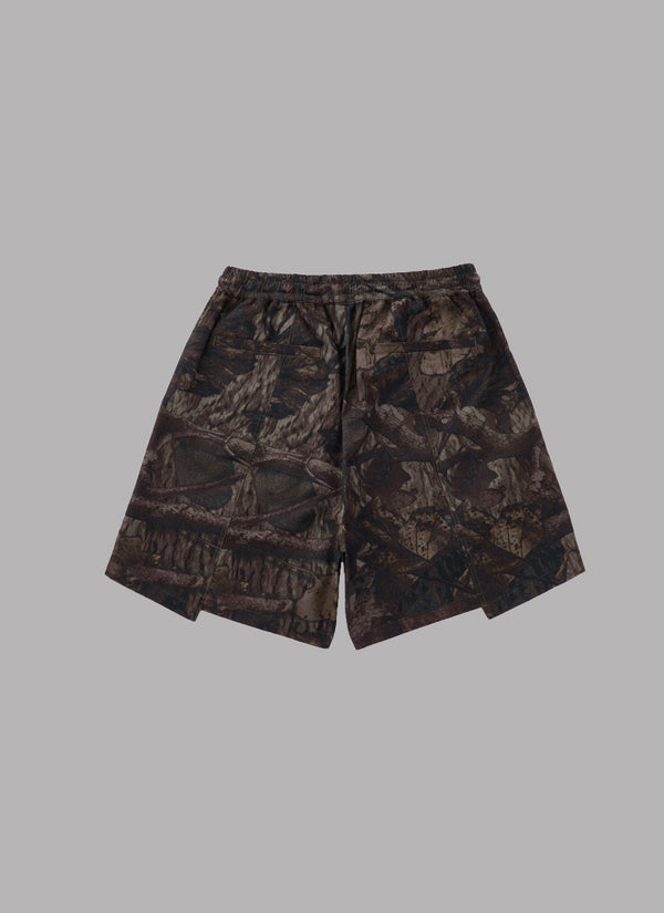 CAMO SWITCHED BAKER SHORTS-BROWN