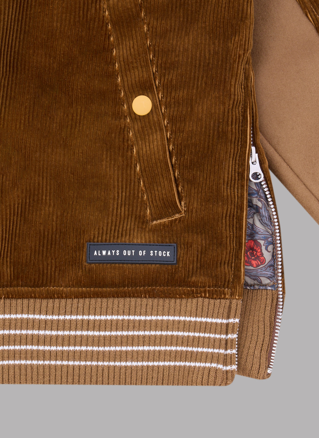 STADIUM BOMBER JACKET-CAMEL