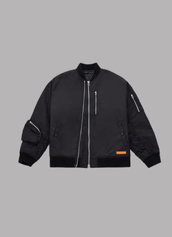 COMBINATION BOMBER JACKET-BLACK