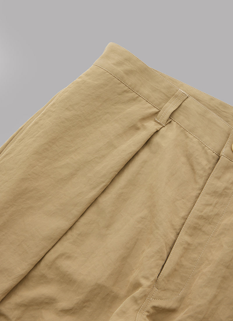 OVERTUCK JOGGER PANTS-BEIGE