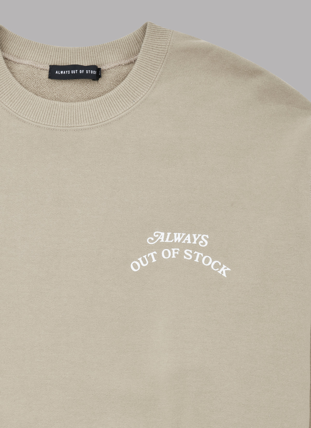 BASIC LOGO CREWNECK - SILVER GRAY x OFF WHITE