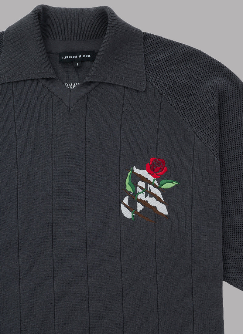FOOTBALL KNIT SHIRT-DARK GRAY