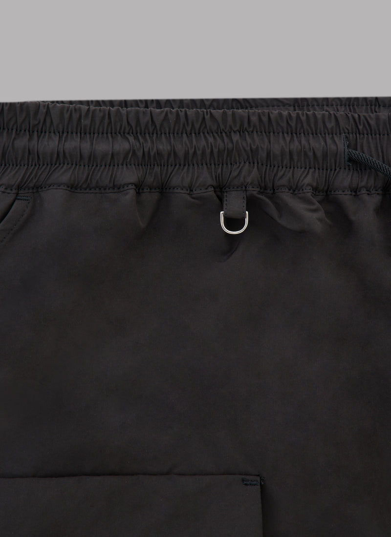 WIDE FATIGUE PANTS-BLACK