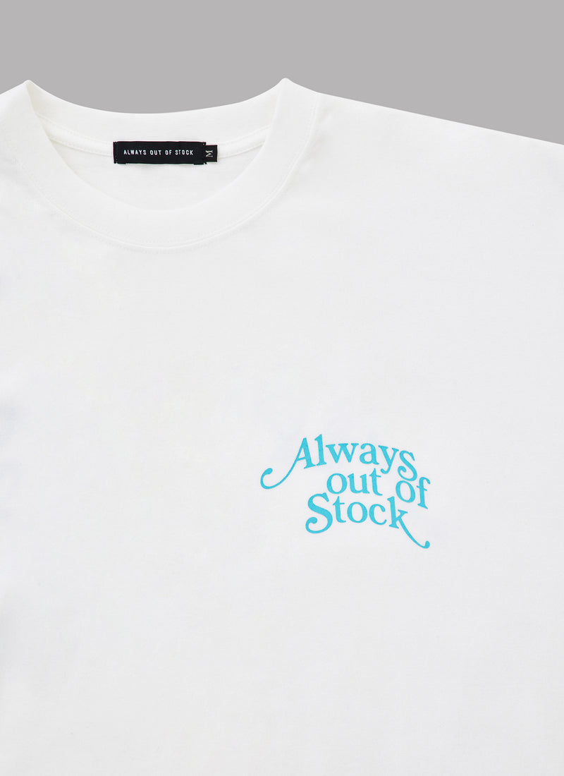 PLAY LOGO S/S TEE- WHITE 8th YEAR ANNIVERSARY