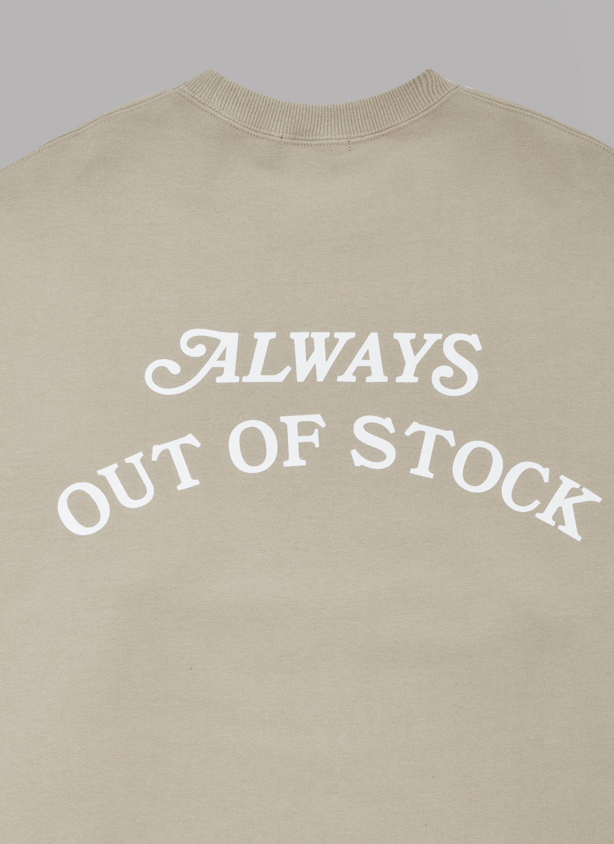 BASIC LOGO CREWNECK - SILVER GRAY x OFF WHITE