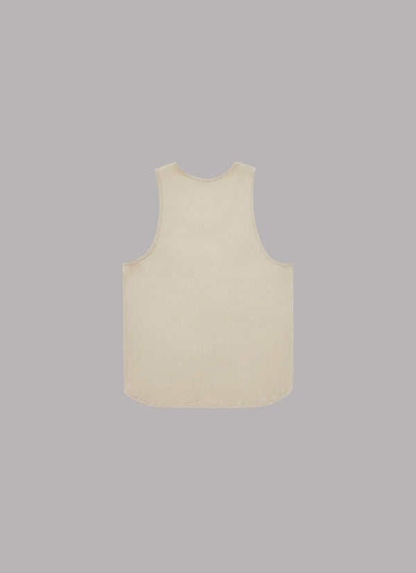 BASIC LOGO LAYERED TANK TOP-SAND