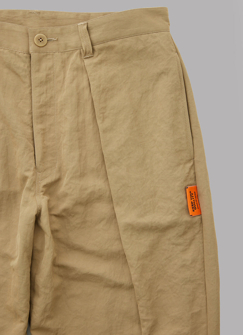 OVERTUCK JOGGER PANTS-BEIGE