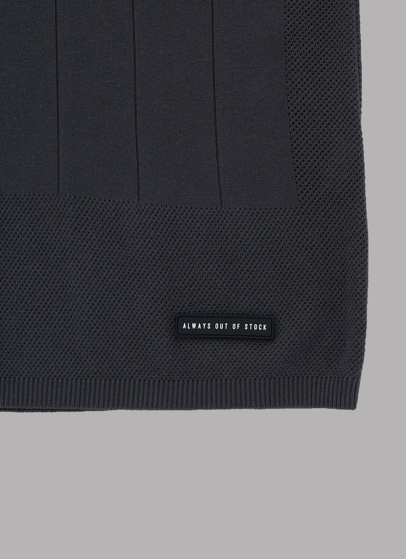 FOOTBALL KNIT SHIRT-DARK GRAY