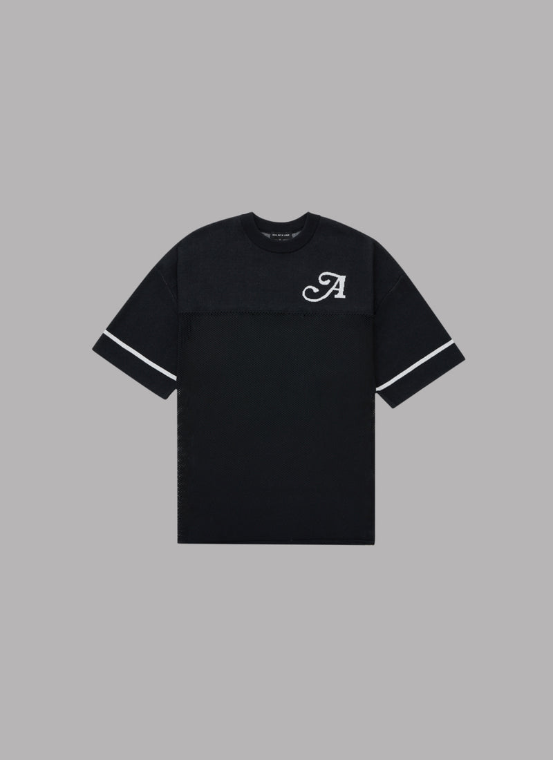 SUMMER KNIT GAME SHIRT-BLACK