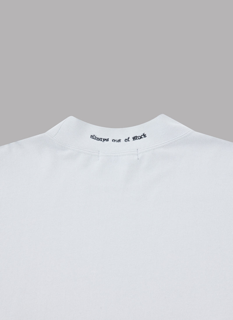 MOCK NECK L/S TEE-WHITE – ALWAYS OUT OF STOCK