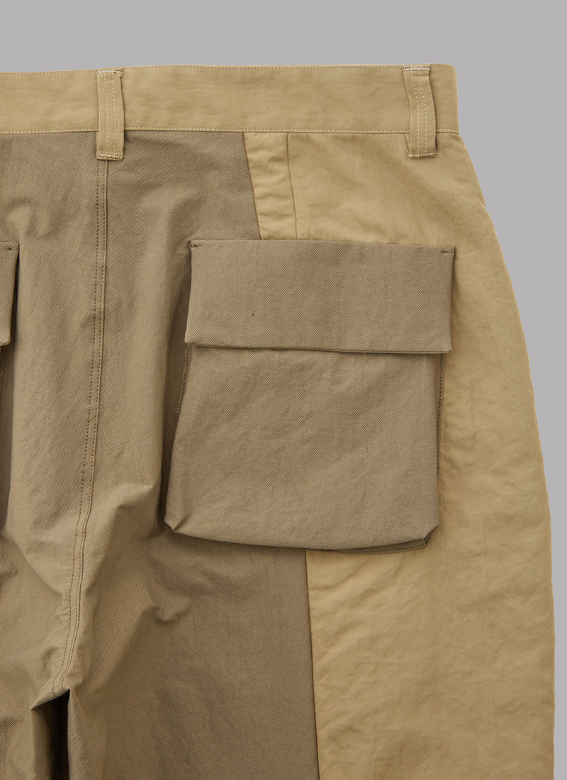 OVERTUCK JOGGER PANTS-BEIGE