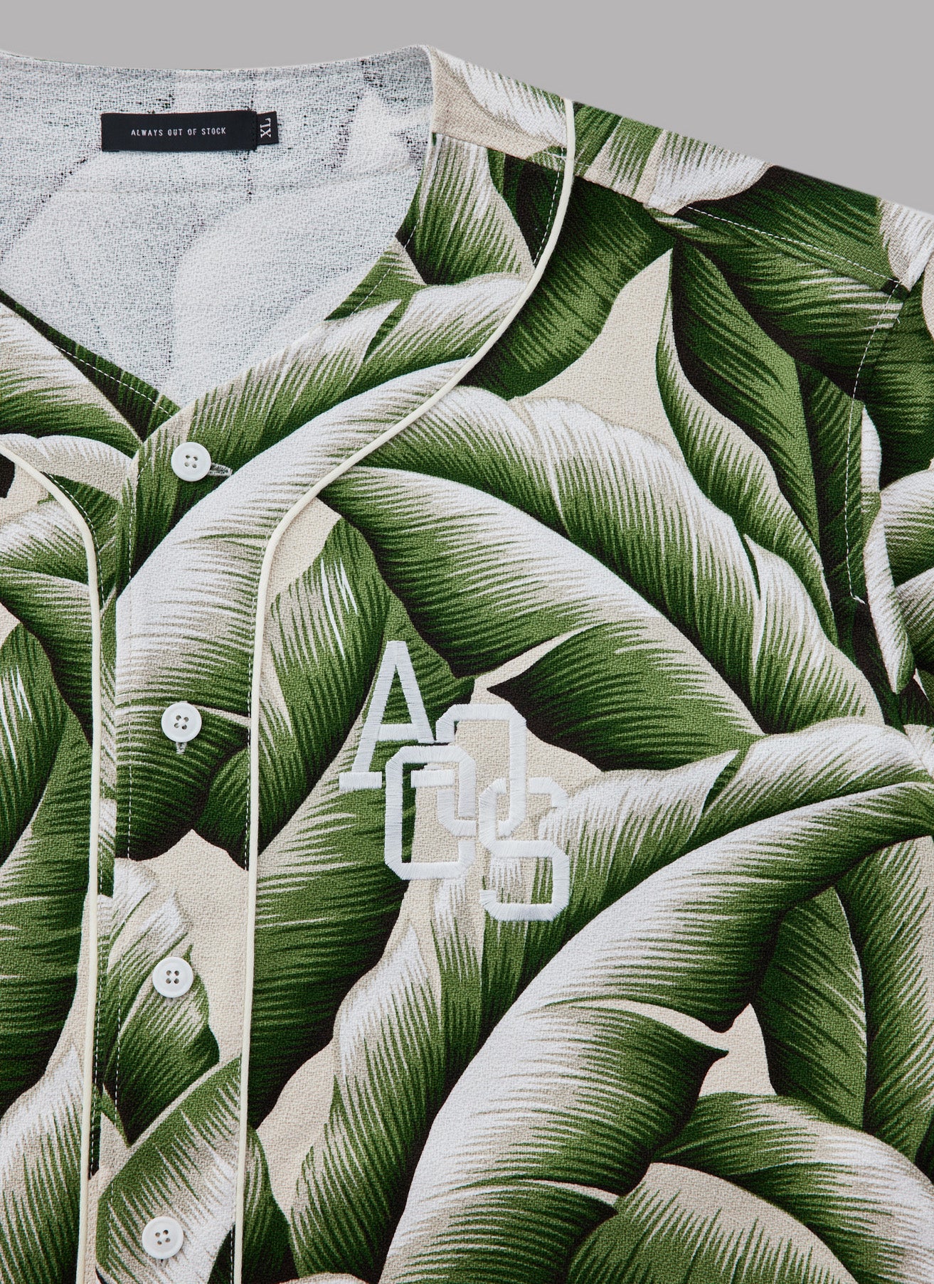 HAWAIIAN BASEBALL SHIRT-BEIGE
