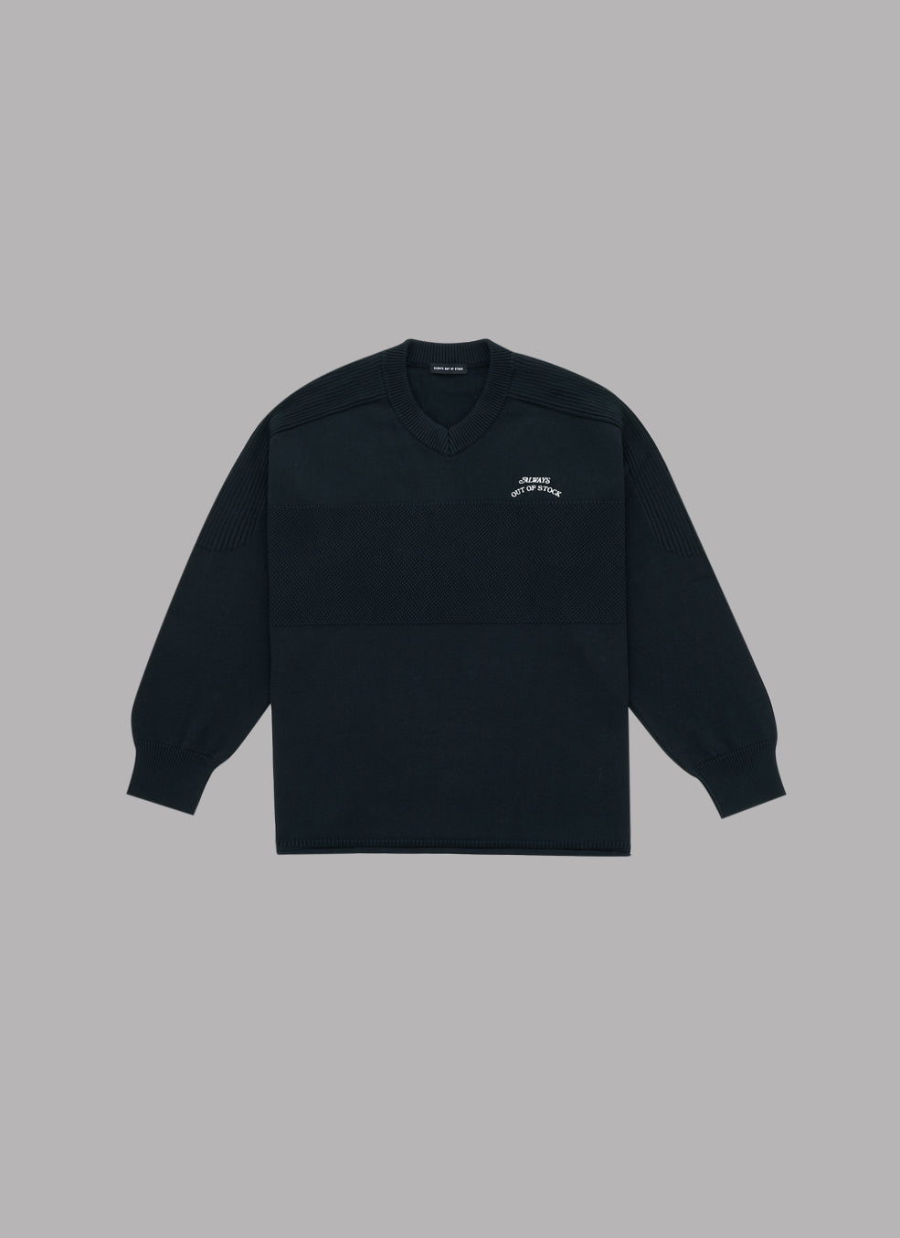GAME KNIT PULLOVER - BLACK