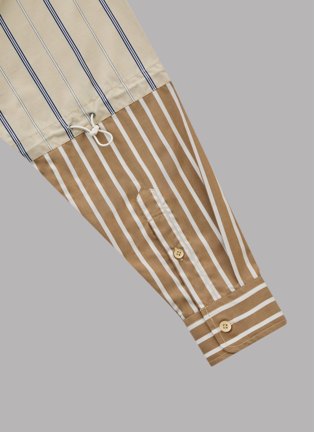 CRAZY STRIPE L/S SHIRT-BEIGE