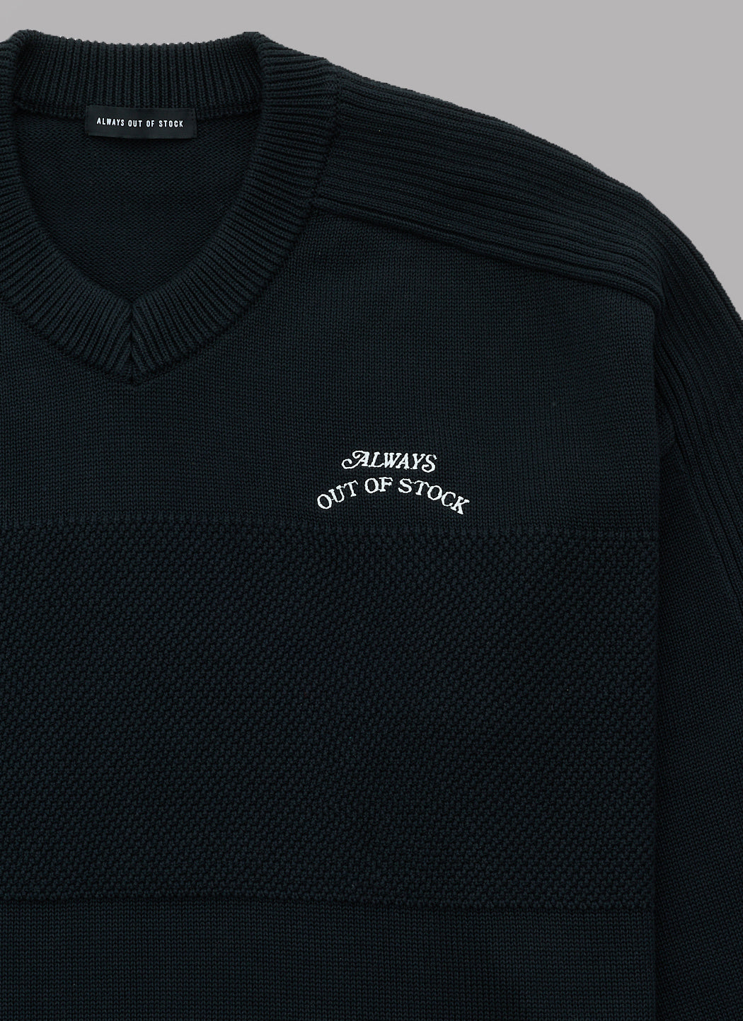 GAME KNIT PULLOVER - BLACK