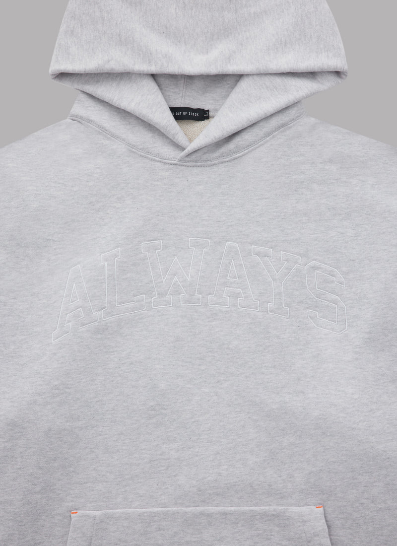 BACK SWITCHED HOODIE-GREY