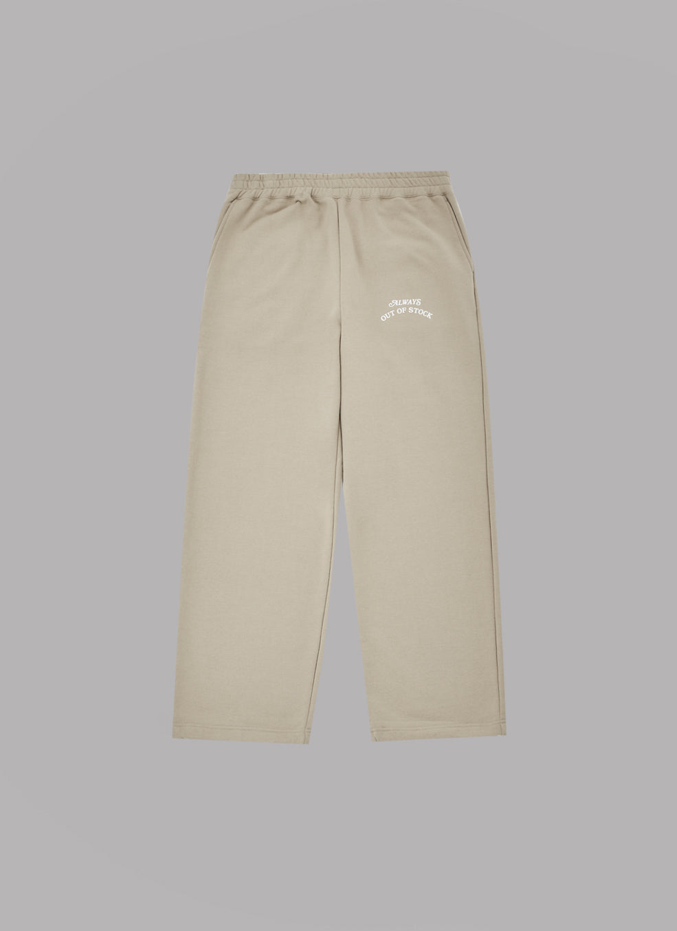 BASIC LOGO SWEAT PANTS - SILVER GRAY x OFF WHITE
