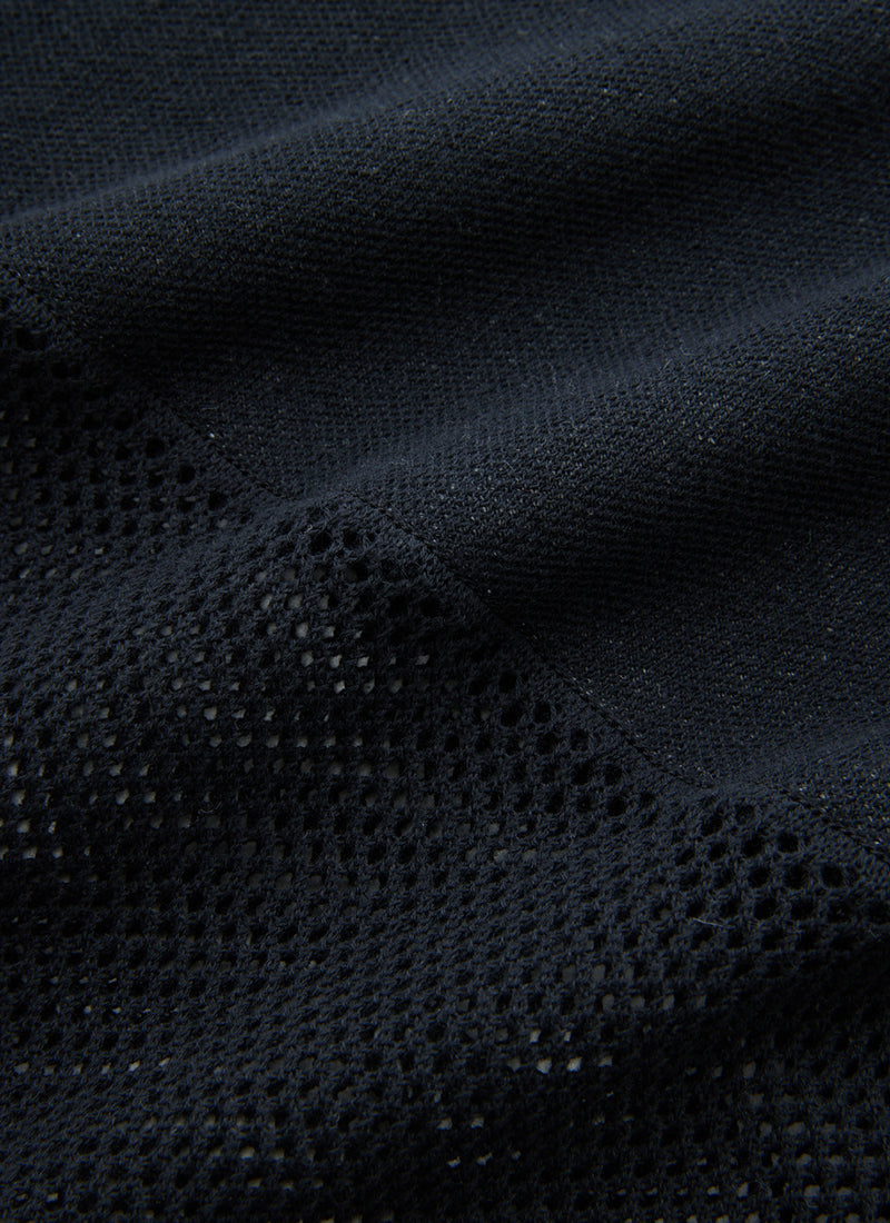 SUMMER KNIT GAME SHIRT-BLACK