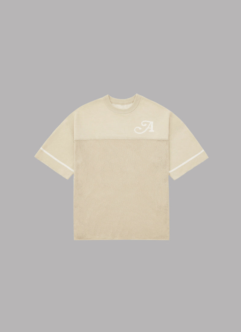 SUMMER KNIT GAME SHIRT-BEIGE