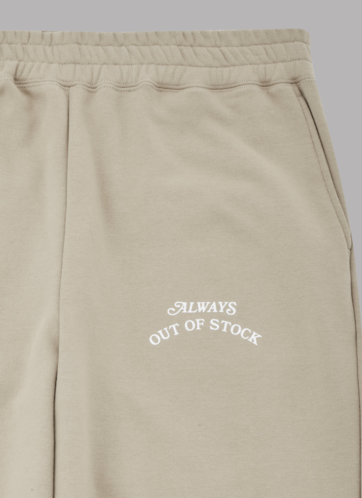BASIC LOGO SWEAT PANTS - SILVER GRAY x OFF WHITE