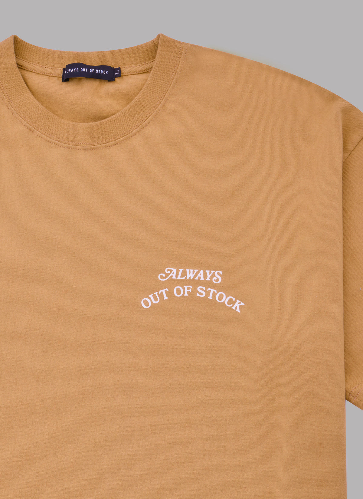BASIC LOGO S/S TEE-MILK TEA x OFF WHITE