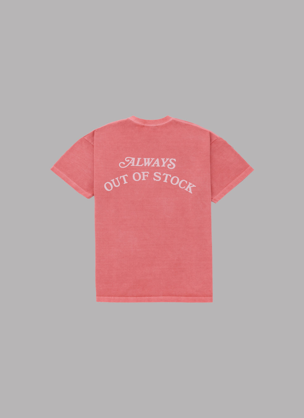 BASIC LOGO PIGMENT DYED S/S TEE-DUSTY RED