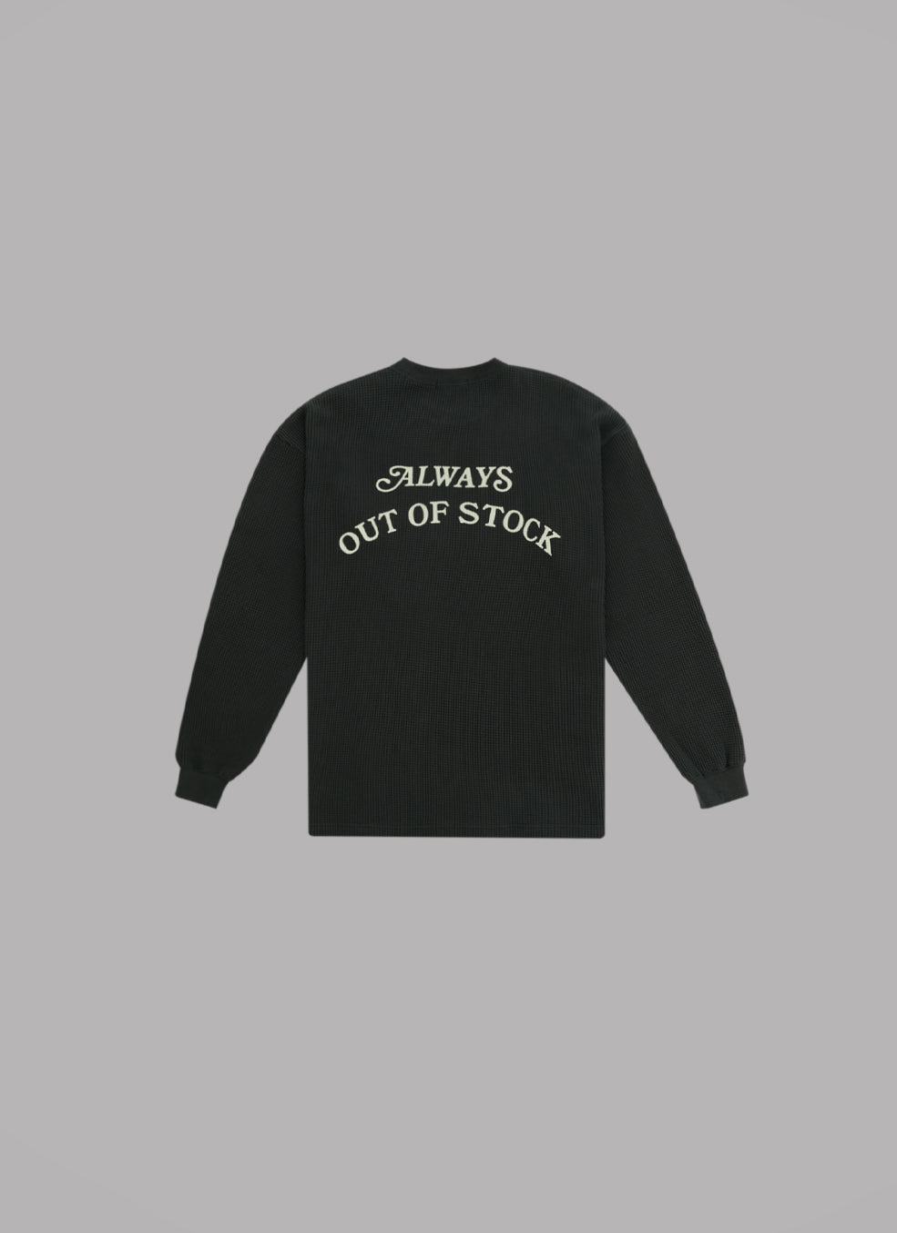 BASIC LOGO THERMAL L/S TEE - CHARCOAL