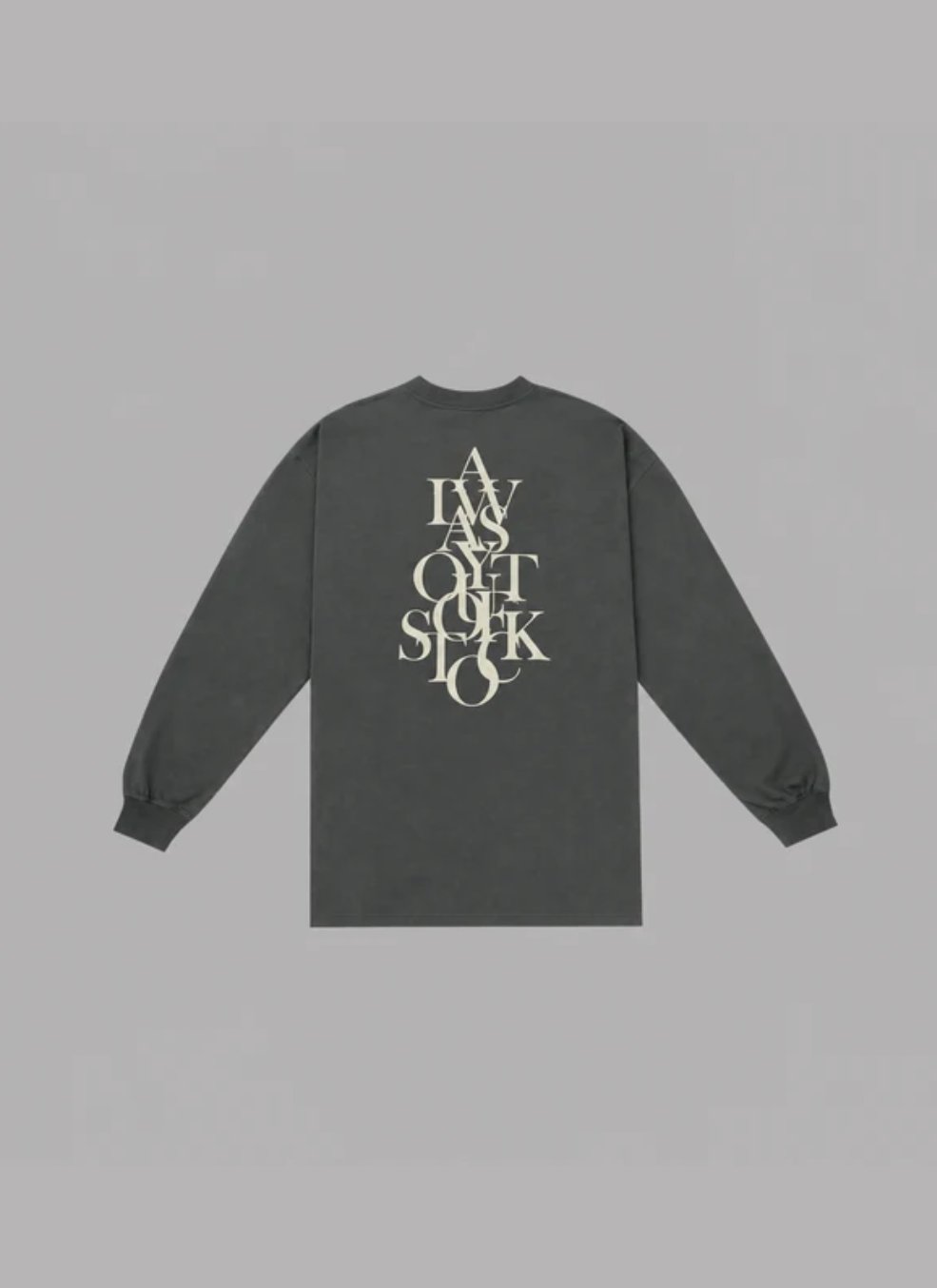 OVERLAP L/S TEE - CHARCOAL