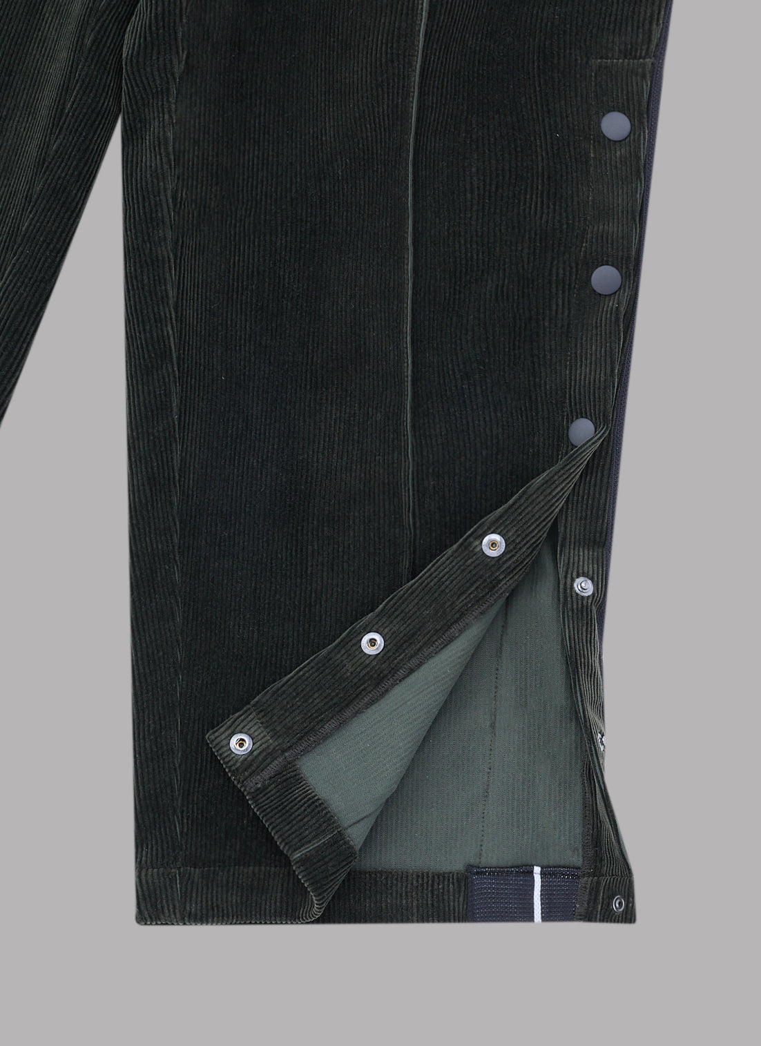CORDUROY TRACK PANTS-DARK GREEN