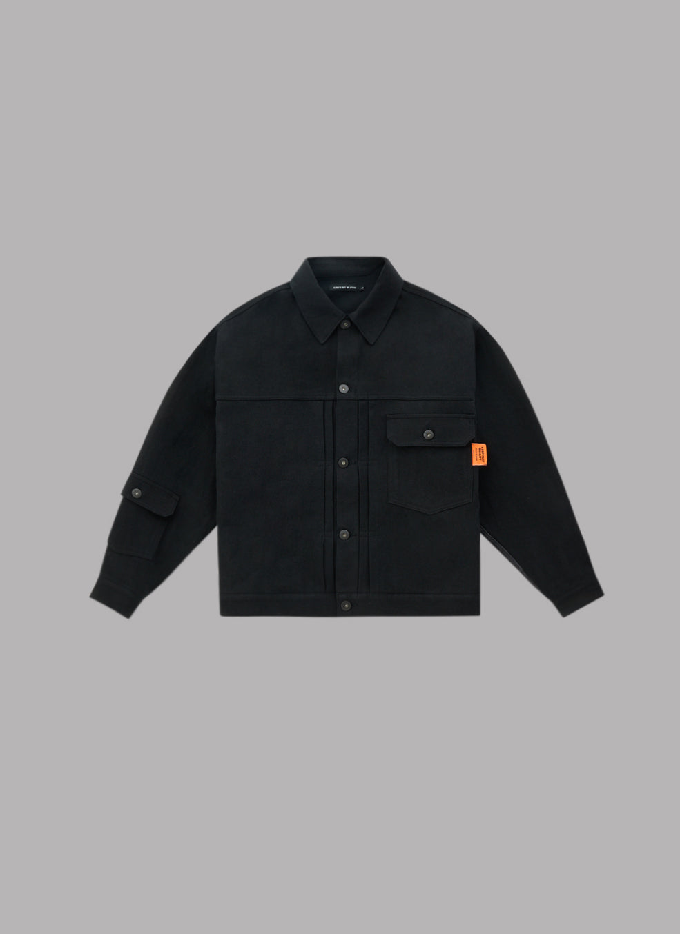 COMBINATION TRUCKER JACKET-BLACK