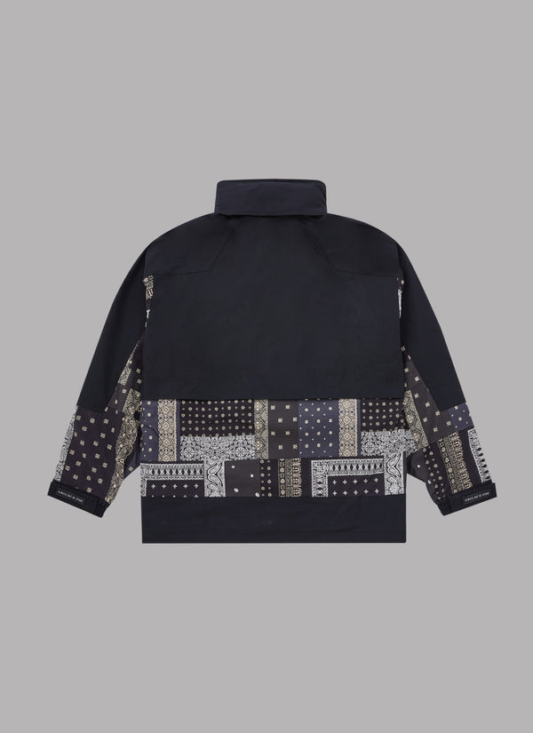 PAISLEY COMBI JACKET-BLACK