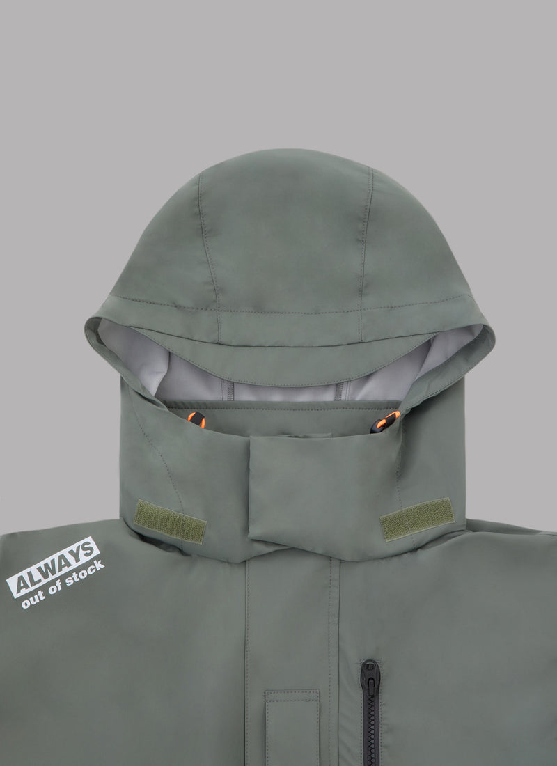 THREE LAYER TRACK JACKET-GREY GREEN