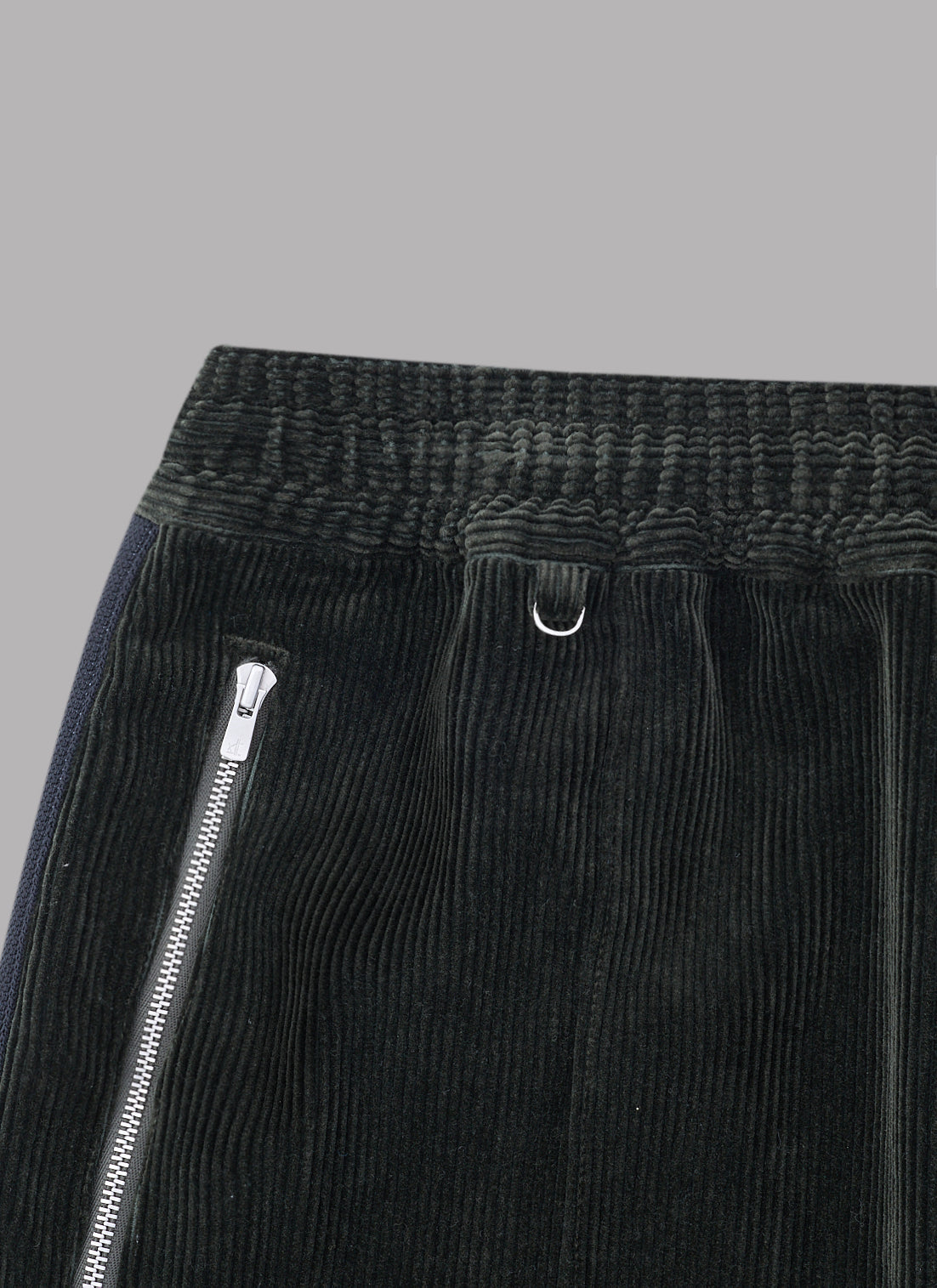 CORDUROY TRACK PANTS-DARK GREEN